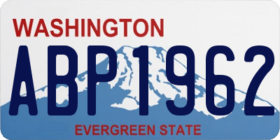 WA license plate ABP1962