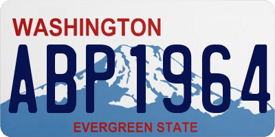 WA license plate ABP1964