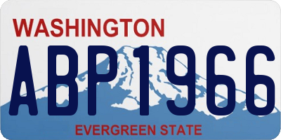 WA license plate ABP1966