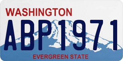 WA license plate ABP1971