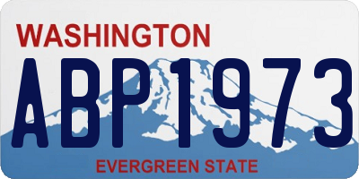 WA license plate ABP1973