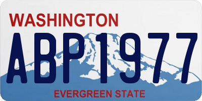 WA license plate ABP1977