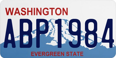 WA license plate ABP1984