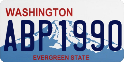 WA license plate ABP1990