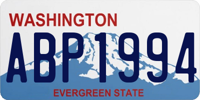 WA license plate ABP1994