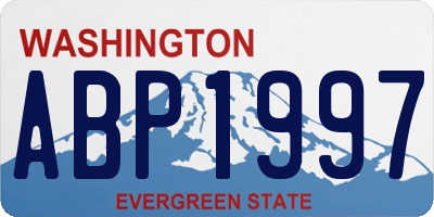 WA license plate ABP1997