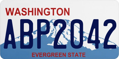 WA license plate ABP2042