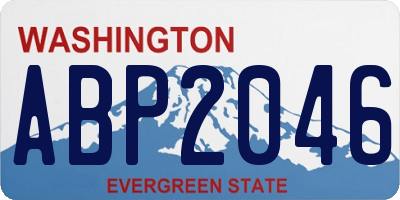 WA license plate ABP2046