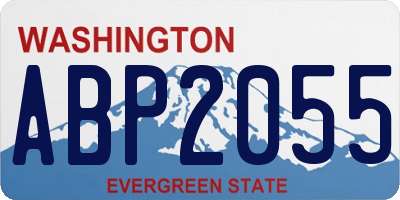 WA license plate ABP2055