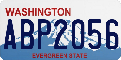 WA license plate ABP2056
