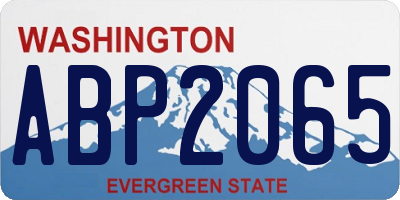 WA license plate ABP2065