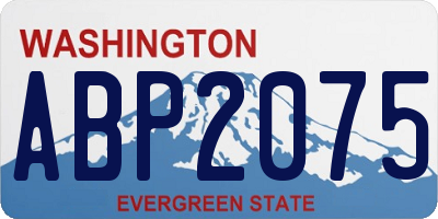 WA license plate ABP2075