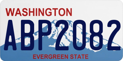 WA license plate ABP2082