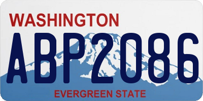 WA license plate ABP2086