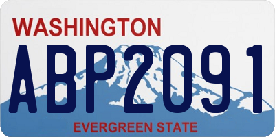 WA license plate ABP2091