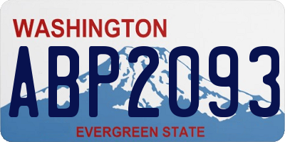 WA license plate ABP2093