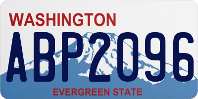 WA license plate ABP2096