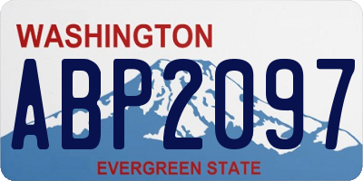 WA license plate ABP2097