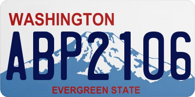 WA license plate ABP2106