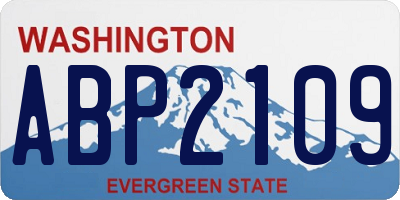 WA license plate ABP2109