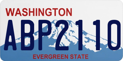 WA license plate ABP2110