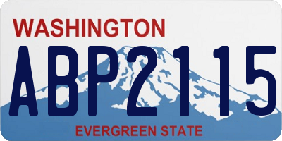 WA license plate ABP2115