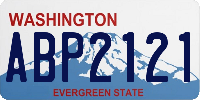 WA license plate ABP2121