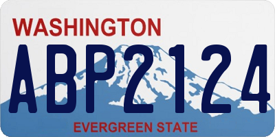 WA license plate ABP2124