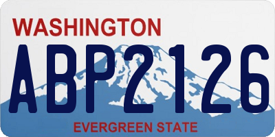 WA license plate ABP2126