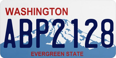 WA license plate ABP2128