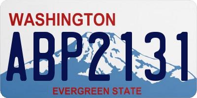 WA license plate ABP2131