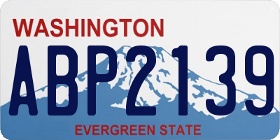 WA license plate ABP2139
