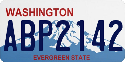 WA license plate ABP2142