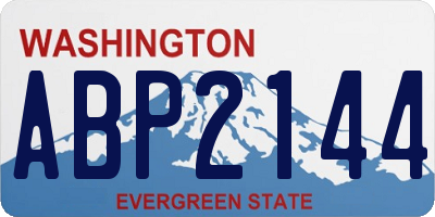 WA license plate ABP2144
