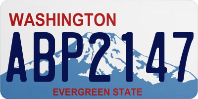 WA license plate ABP2147