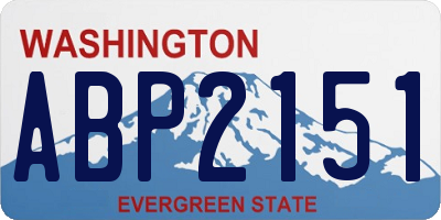 WA license plate ABP2151
