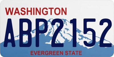 WA license plate ABP2152