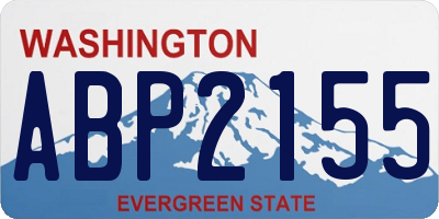 WA license plate ABP2155