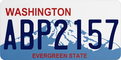 WA license plate ABP2157