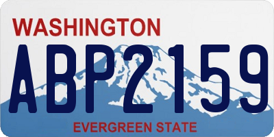 WA license plate ABP2159
