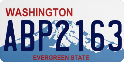 WA license plate ABP2163