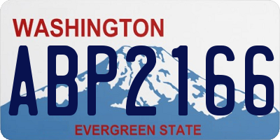 WA license plate ABP2166