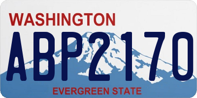WA license plate ABP2170
