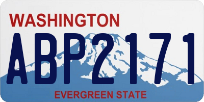 WA license plate ABP2171