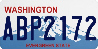 WA license plate ABP2172