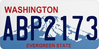 WA license plate ABP2173