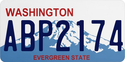 WA license plate ABP2174