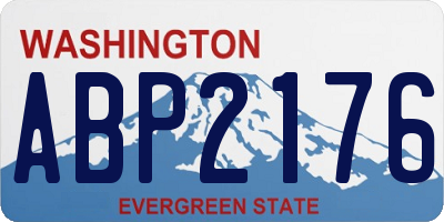 WA license plate ABP2176
