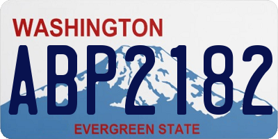 WA license plate ABP2182