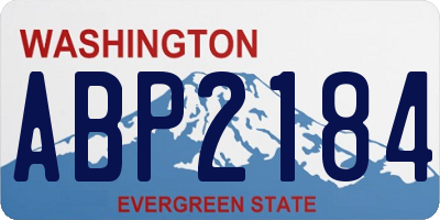 WA license plate ABP2184